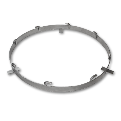 Grillgut-Stopper Inox inkl. Halterungen ohne Spiesse zu Feuerschale mit Grillring